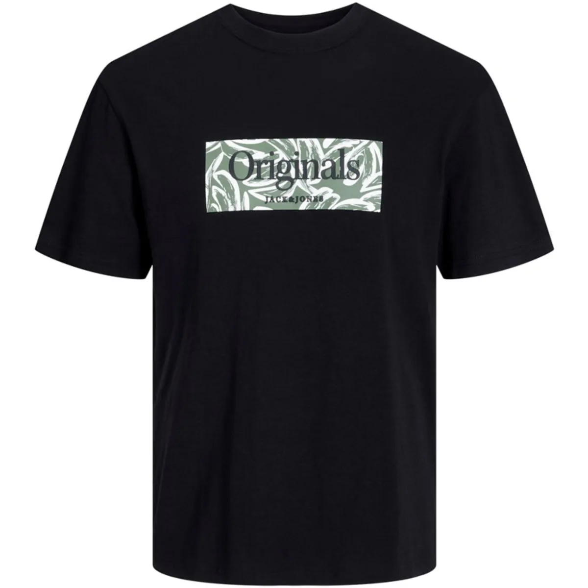12250436 JORLAFAYETTE BRANDING TEE SS CREW NECK BLACK
