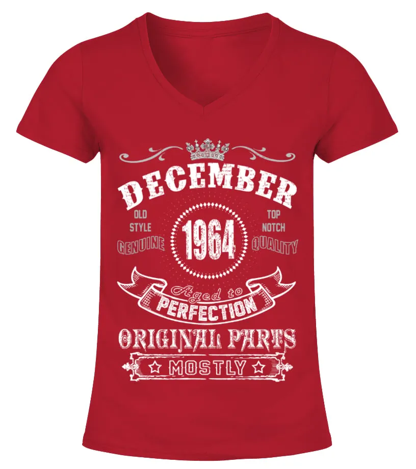 1964 December Aged To Perfection Original Camiseta cuello pico Mujer