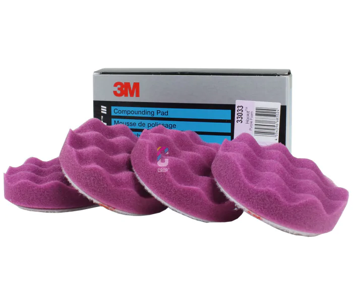 3M 33033 PERFECTIT III DISCO DE PULIDO WAFFLE DE 1 PASO 75MM  MORADO  4 PIEZAS