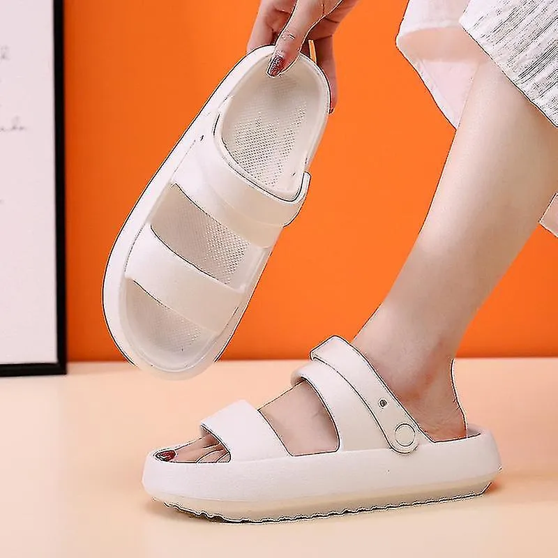 4CM THICK SOLED SUMMER SANDALS SLIDERS FOR WOMEN SOFT EVA BEACH NONSLIP SANDALSC