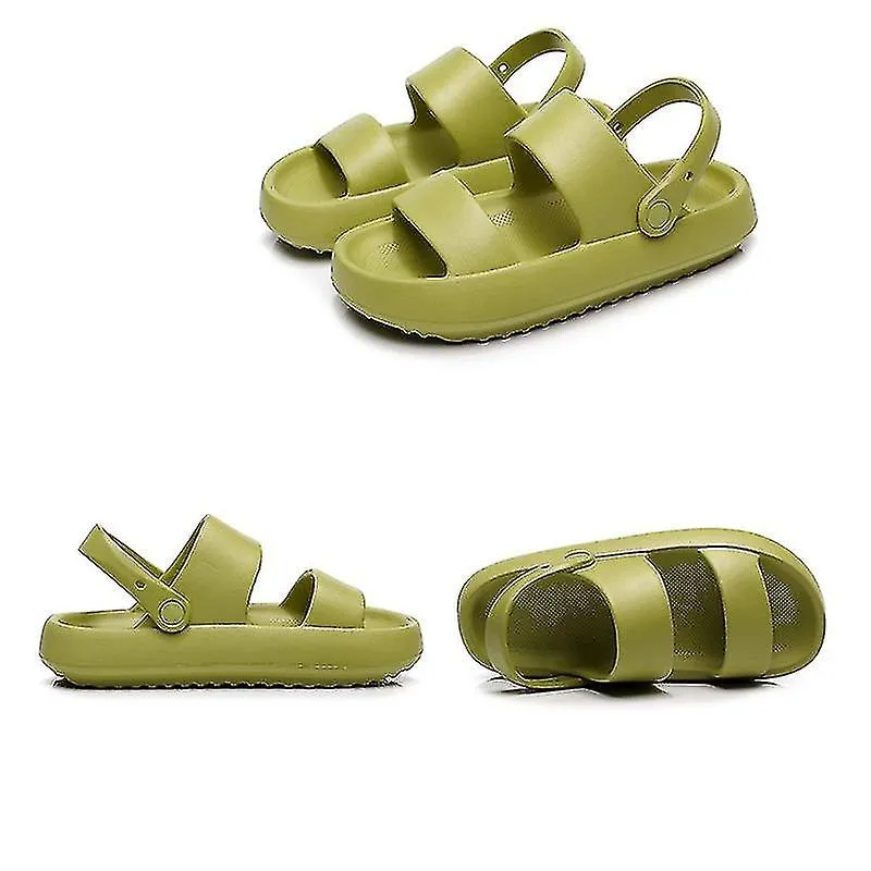 4CM THICK SOLED SUMMER SANDALS SLIDERS FOR WOMEN SOFT EVA BEACH NONSLIP SANDALSC