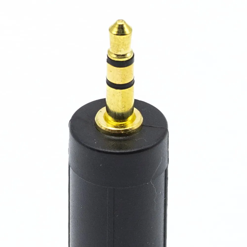Adaptador Audio Jack 6.35 Mm Hembra  A 3.5 Mm Macho  Dorado