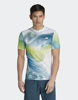 Adidas Camiseta Tennis Printed AEROREADY FreeLift Pro