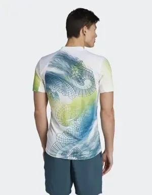 Adidas Camiseta Tennis Printed AEROREADY FreeLift Pro