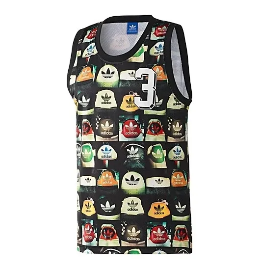 Adidas Original Camiseta Allover Print Hell Tank (negro)