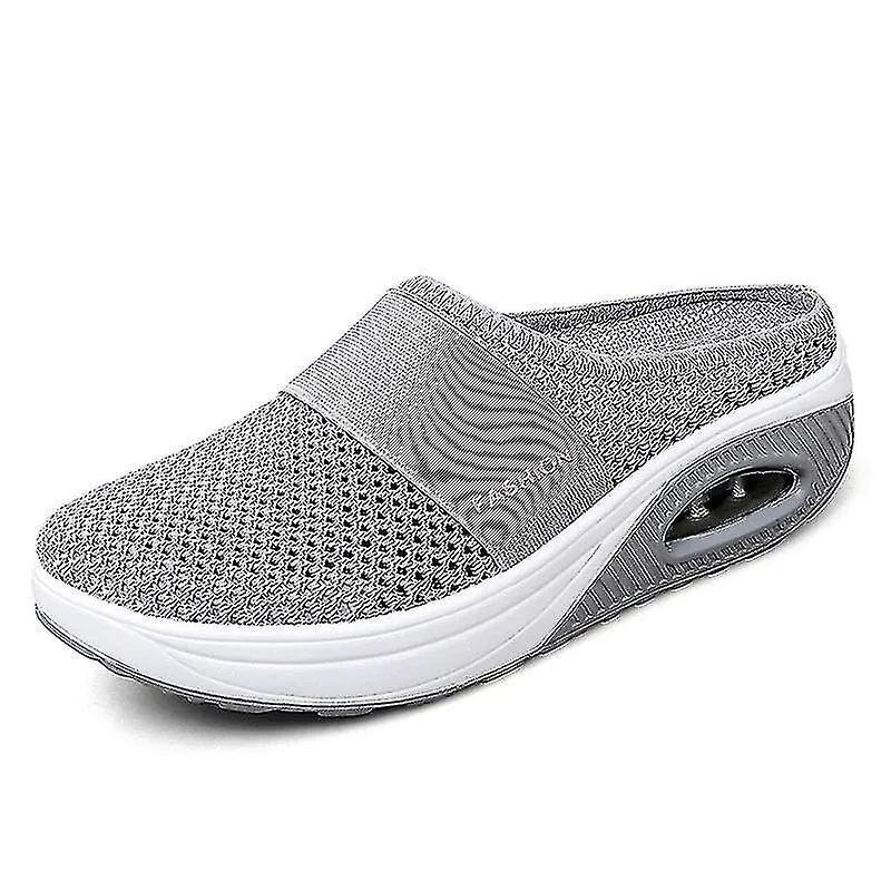 AIRCUSHION HEIGHTENING WALKING SHOES BREATHABLE LEISURE LIGHTWEIGHT MESH SLIPON WALKING SHOES OUTDOOR AND INDOOR NEW