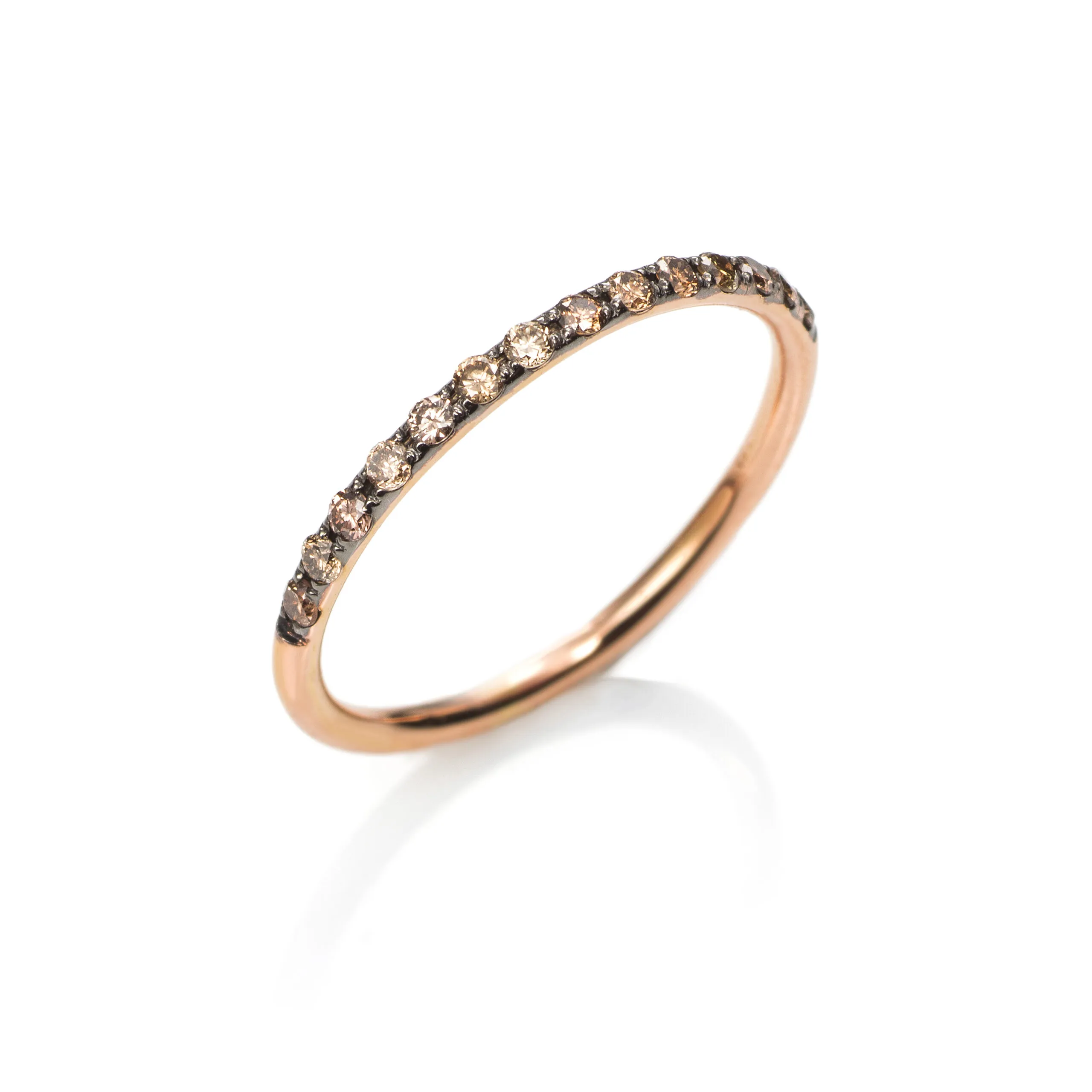 Alianza Oro Rosa con Brillantes Brown