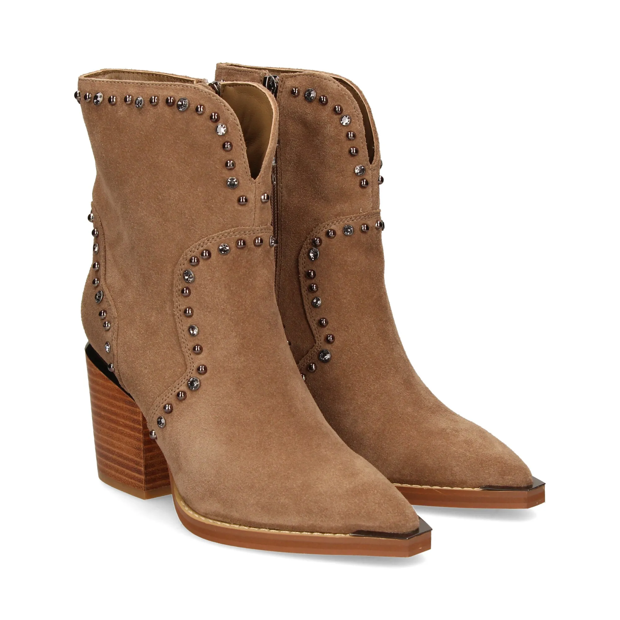 ALMA EN PENA Botines con tacón de Mujer VISON