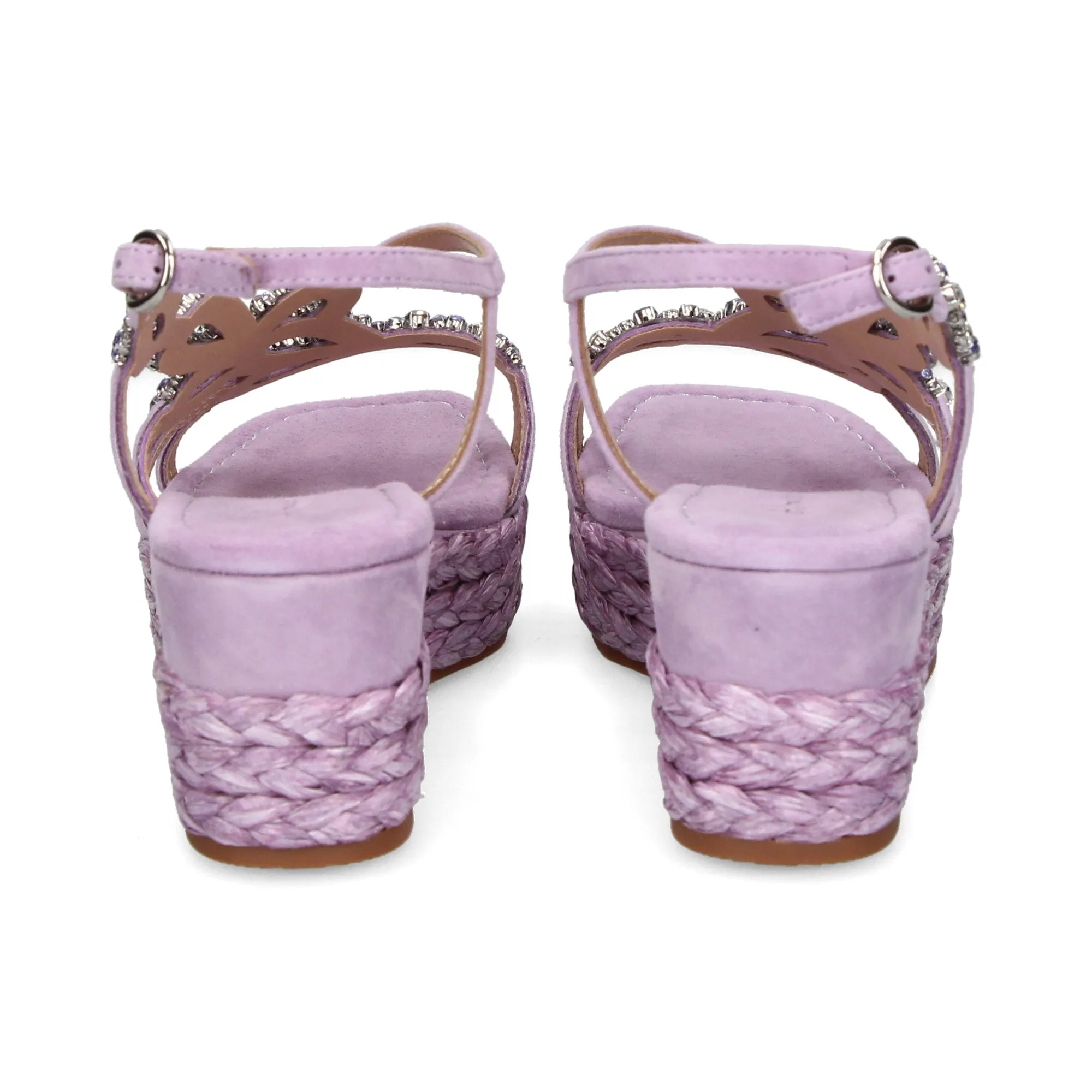 ALMA EN PENA Sandalias cuña de Mujer LILA