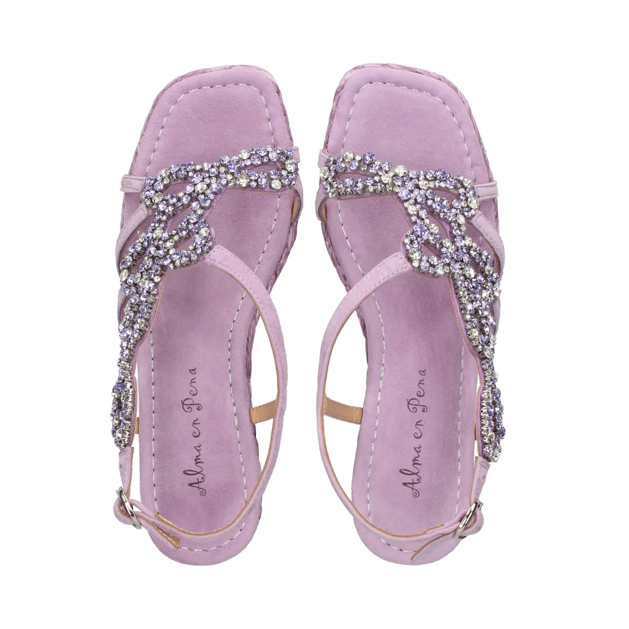 ALMA EN PENA Sandalias cuña de Mujer LILA