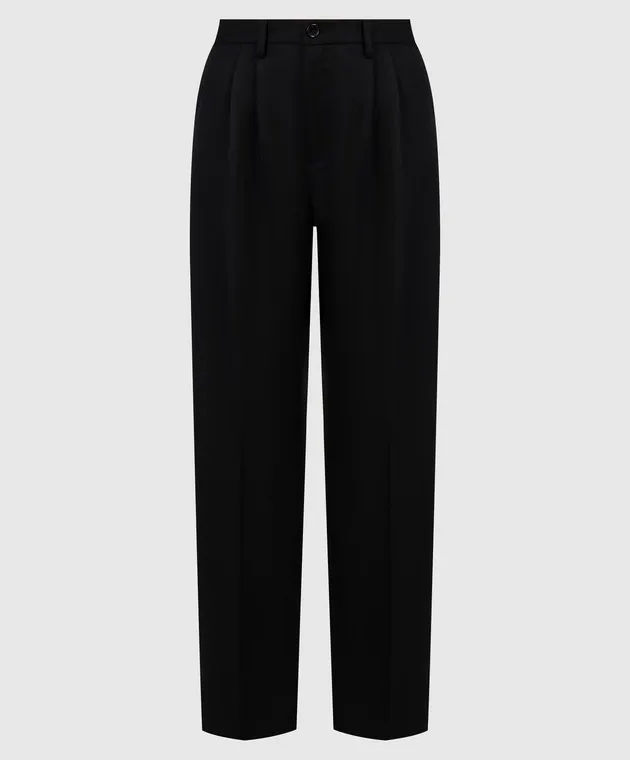 Anine Bing CARRIE black wool pants
