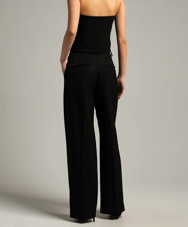 Anine Bing CARRIE black wool pants