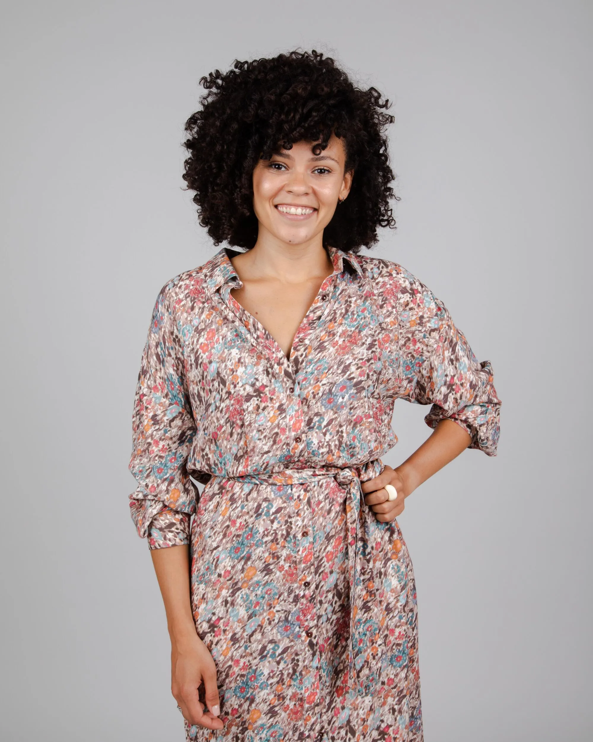 Aster Long Dress Brown