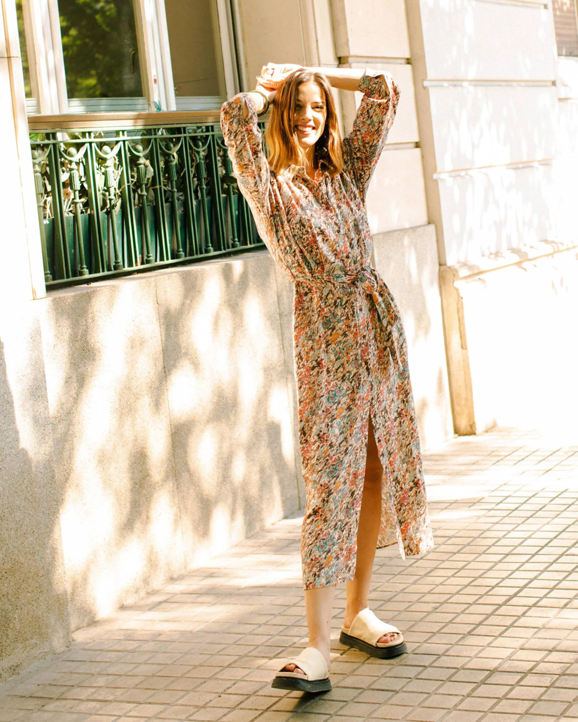 Aster Long Dress Brown