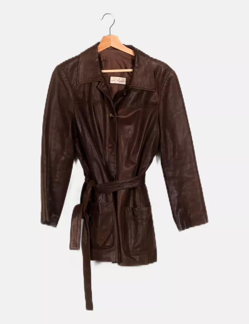 Augusta Chaqueta piel marrón