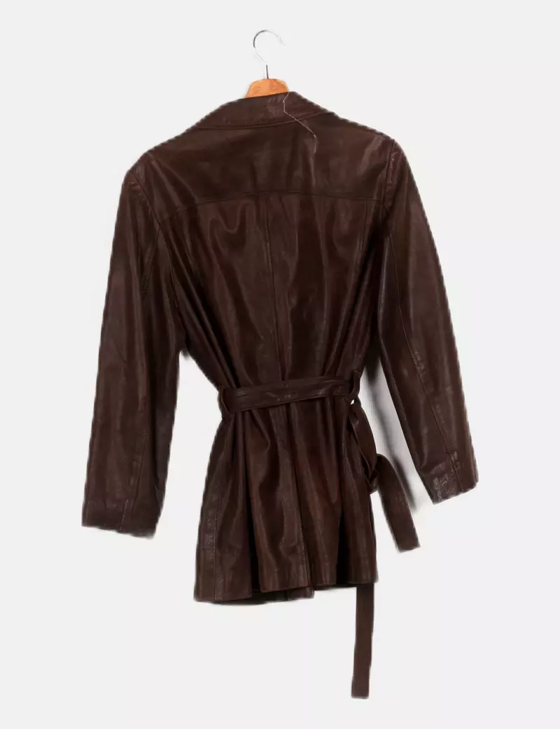 Augusta Chaqueta piel marrón