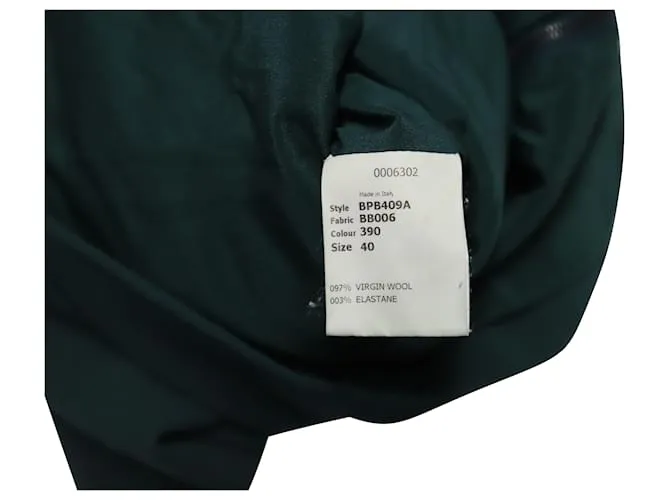 Autre Marque Vestido Midi Antonio Berardi Peplum en Lana Virgen Verde 