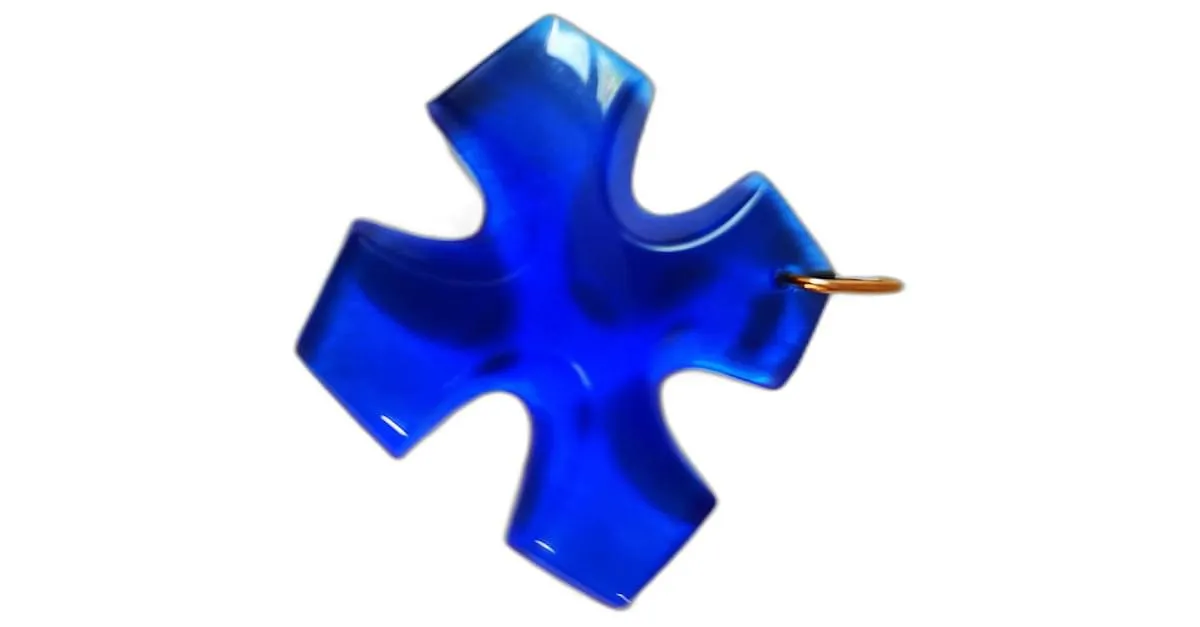Baccarat cruz occitana azul zafiro Azul oscuro 