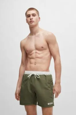 Bañador de secado rápido con logo estampado