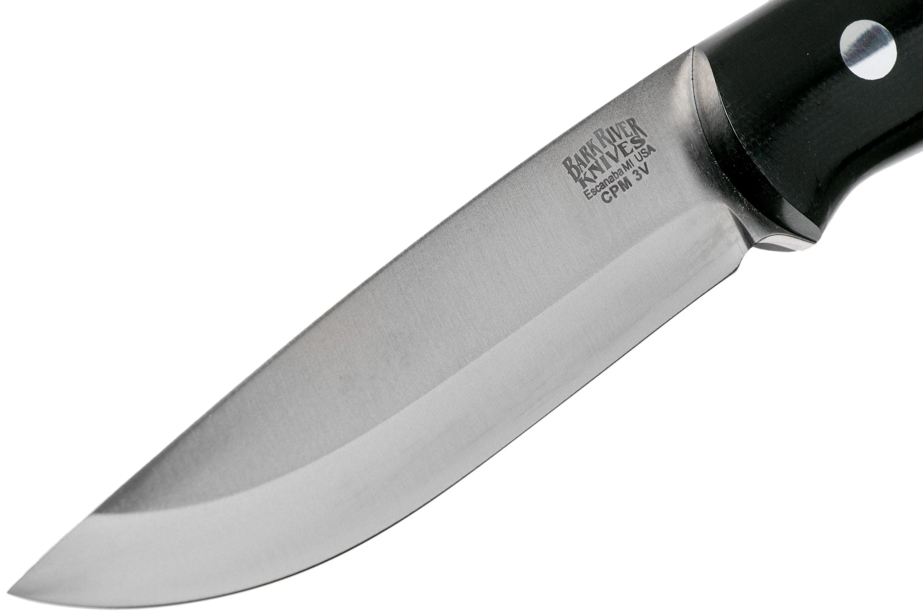 Bark River bushcrafter II CPM 3V, Black Canvas Micarta