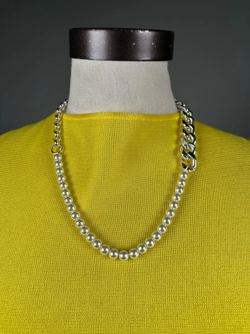 BIMBA Y LOLA Collar Perla Cadena