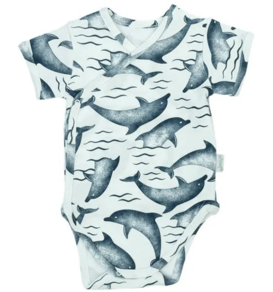 Body cruzado manga corta de niño colección Delfín