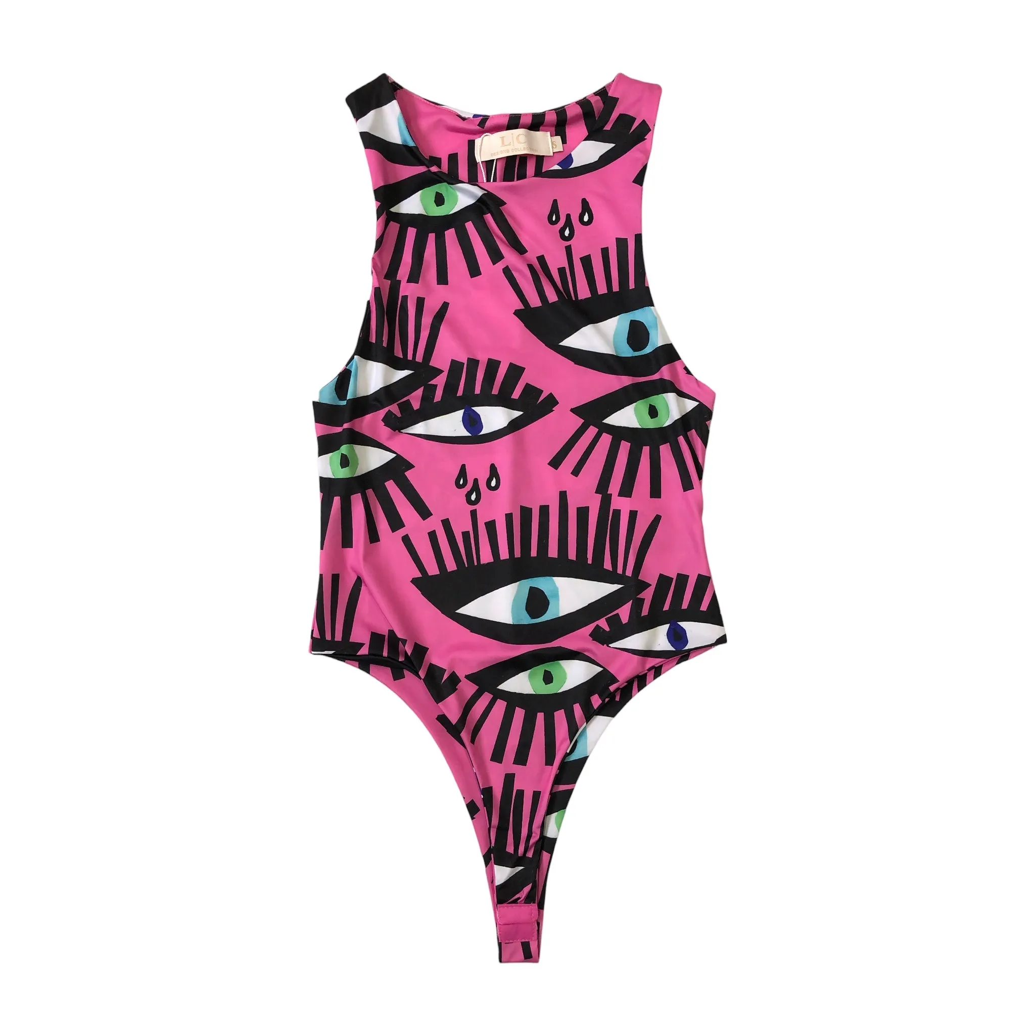 Body Fucsia Estampado Ojos LC