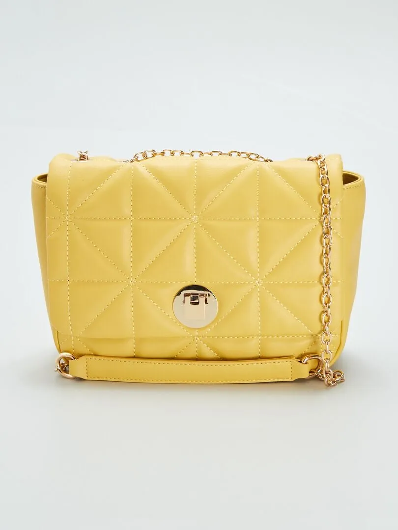 BOLSO BANDOLERA DE EFECTO ACOLCHADO  NARANJA