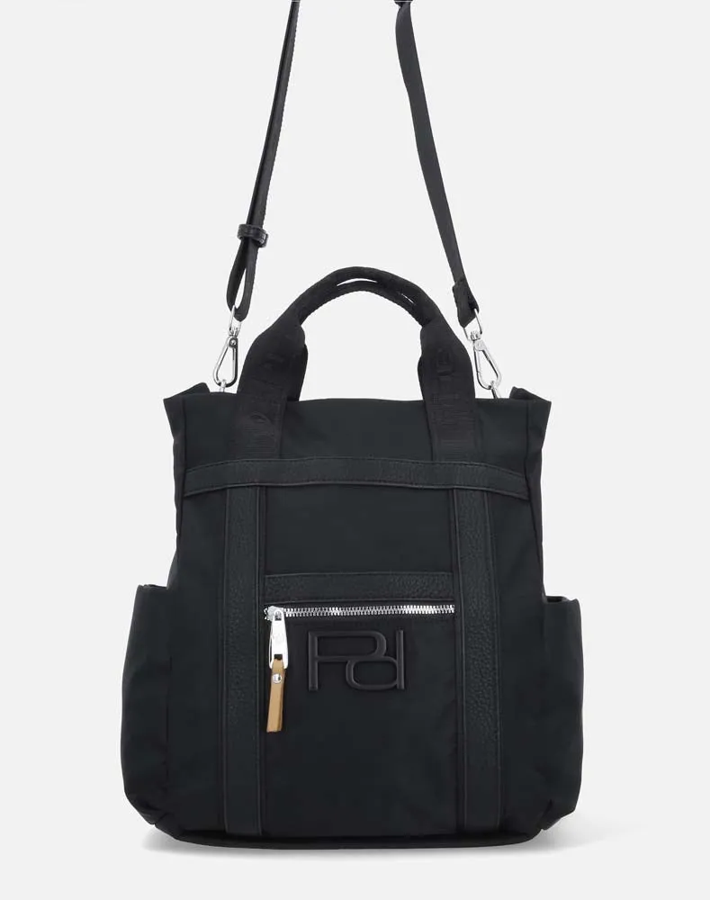 Bolso en textil color negro unisex