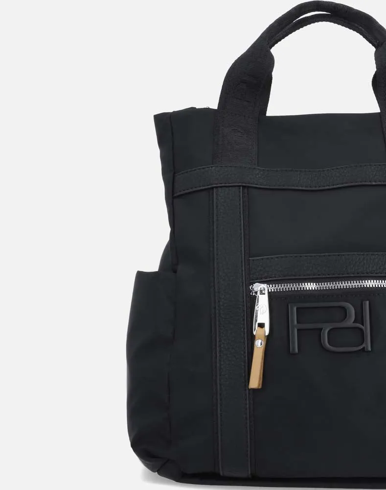 Bolso en textil color negro unisex