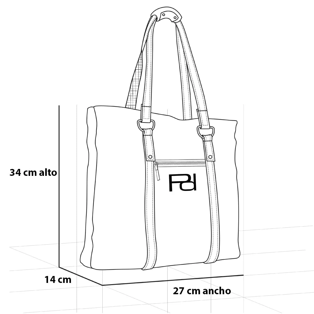 Bolso en textil color negro unisex