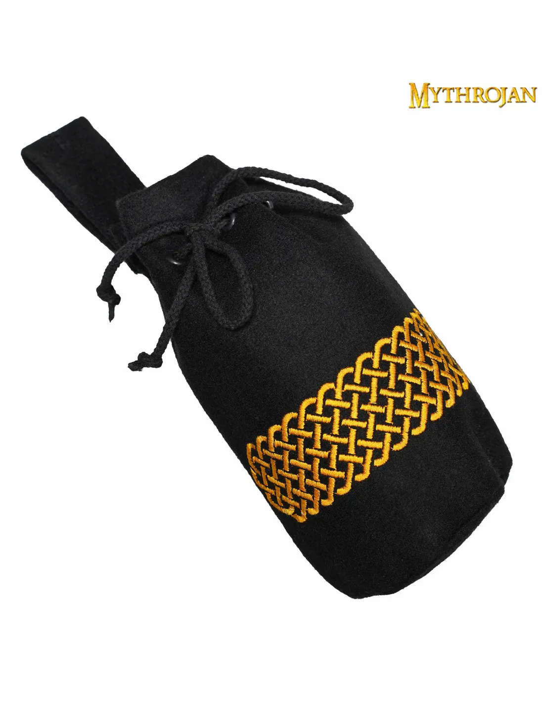 Bolso medieval de lana bordada para cinturón