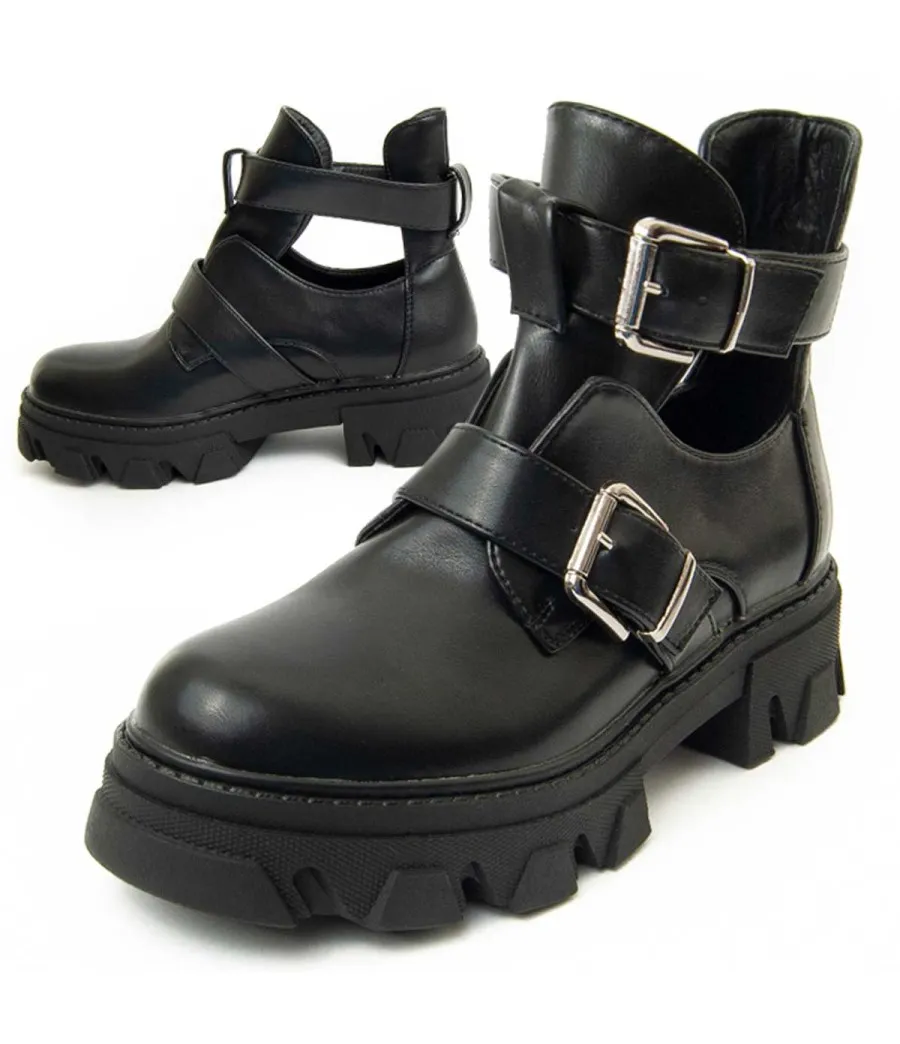 Botín Casual Para Mujer.  Montevita  Bottivita6  93902 Negro
