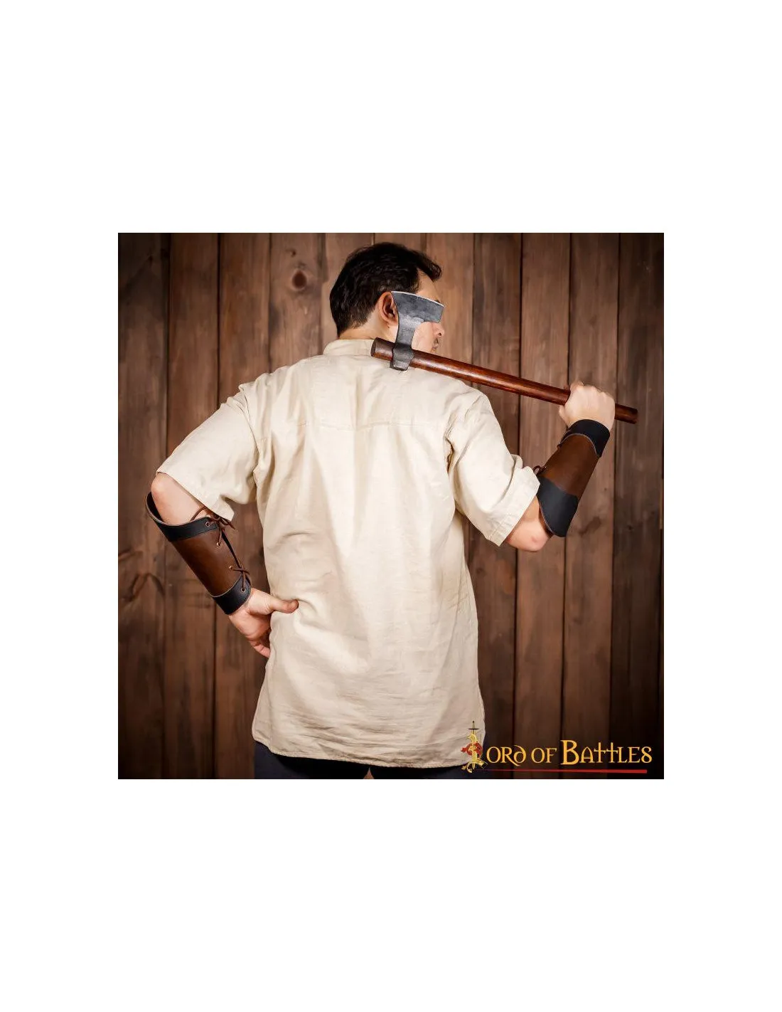 Brazaletes medieval de cuero genuino modelo Élfico