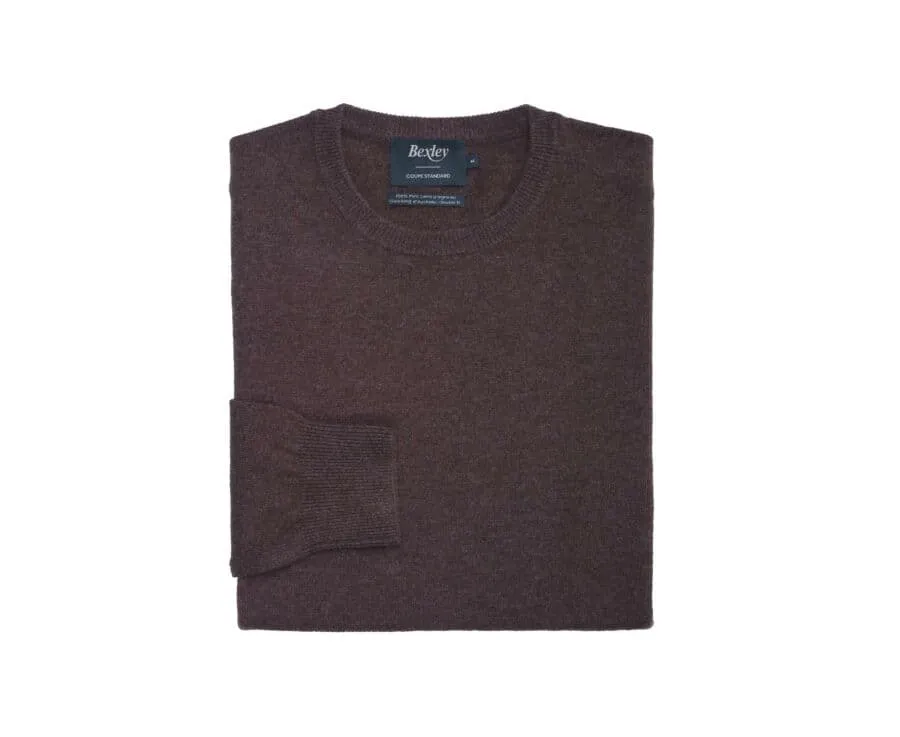 BROWN ROUNDNECK WOOL JUMPER  CONAN