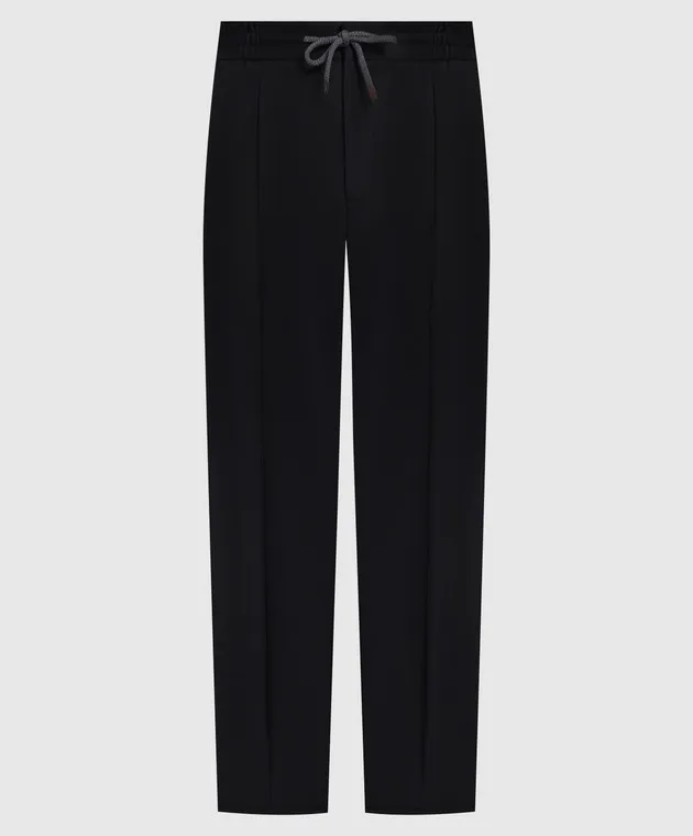 Brunello Cucinelli Black pants made of wool