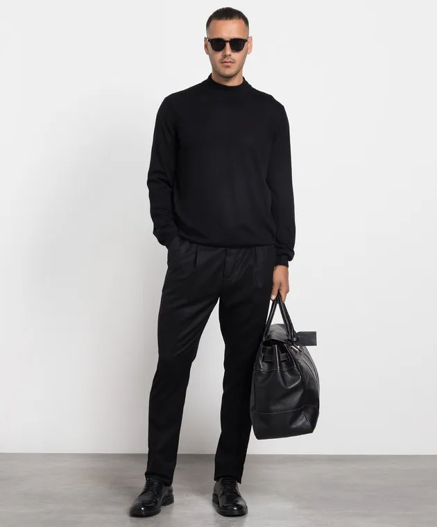 Brunello Cucinelli Black pants made of wool