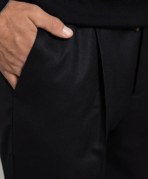 Brunello Cucinelli Black pants made of wool