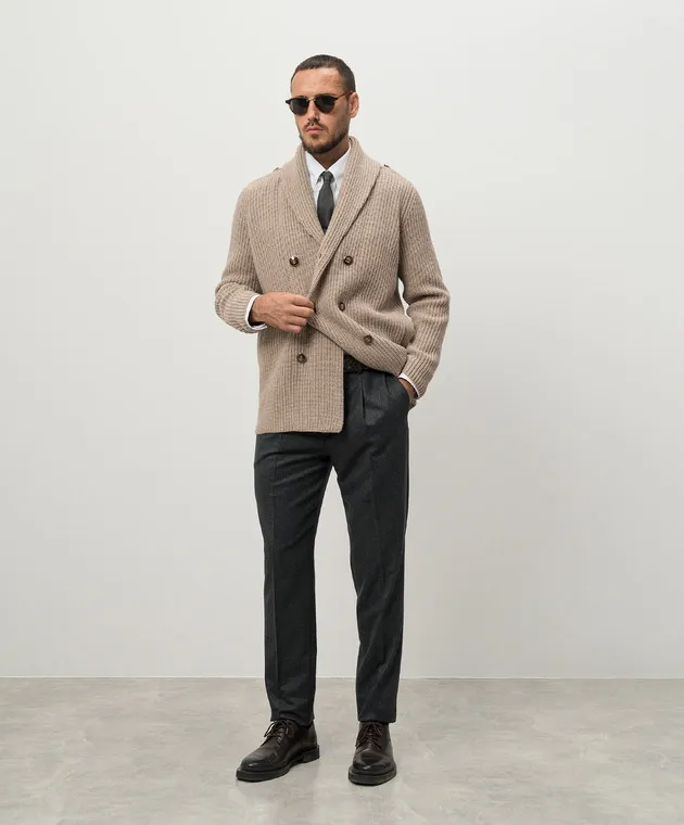 Brunello Cucinelli Gray pants made of wool