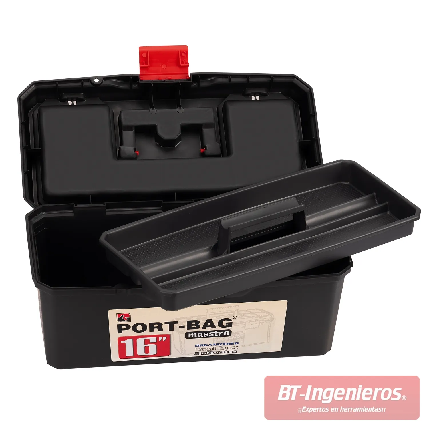 CAJA DE ALMACENAMIENTO MAESTRO CON BANDEJA  410 X 200 X 180 MM.