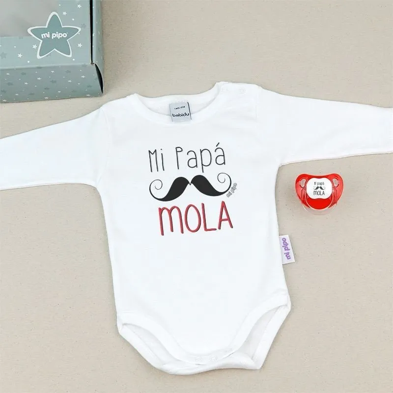 Cajita de regalo bebé Mi papá Mola