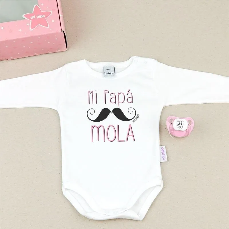 Cajita de regalo bebé Mi papá Mola
