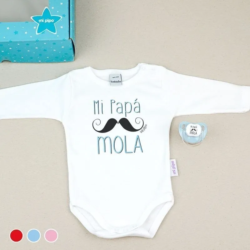 Cajita de regalo bebé Mi papá Mola