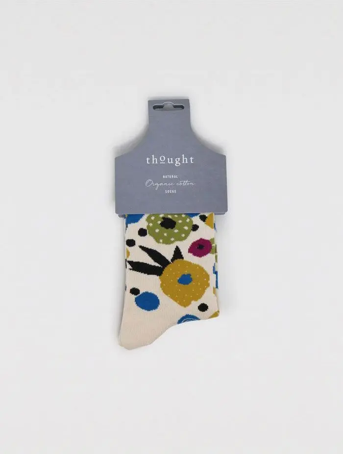 Calcetines ecológicos con flores multicolor
