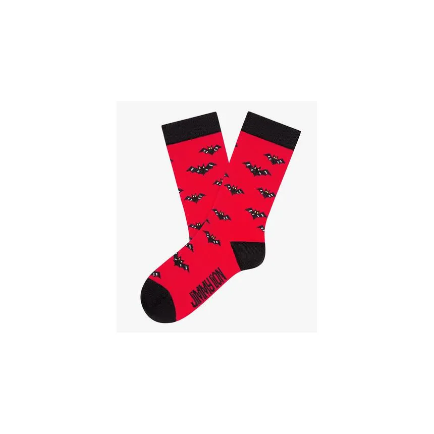 Calcetines Jimmy Lion Bats Para Niños en Rojo