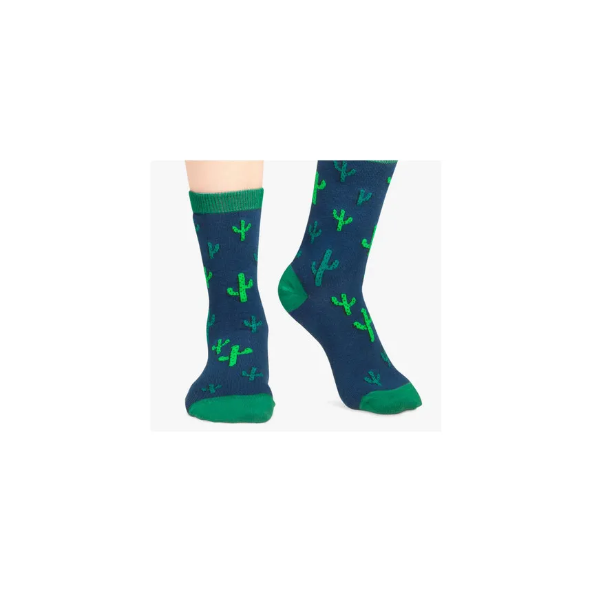 Calcetines Jimmy Lion Cactus Para Niños en Azul 