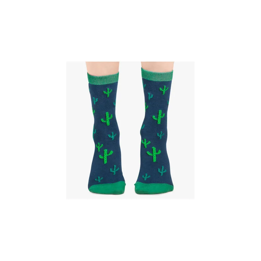 Calcetines Jimmy Lion Cactus Para Niños en Azul 