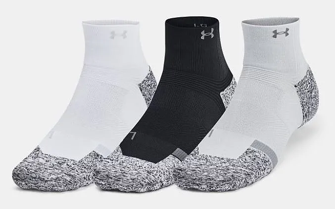 CALCETINES UNDER ARMOUR ARMOURDRY PRO QUARTER 3 PACK  BLACK/WHITE/CASTLEROCK