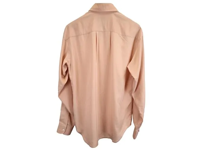 Camisa de manga larga con botones Tom Ford en algodón durazno Melocotón 