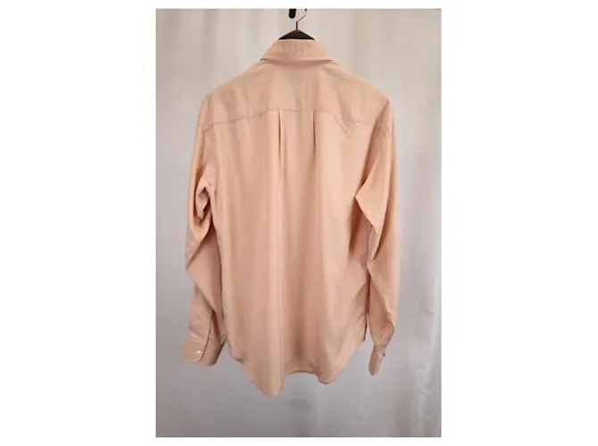 Camisa de manga larga con botones Tom Ford en algodón durazno Melocotón 